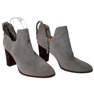Charlotte Stone Cleo Grey Suede Ankle Booties Size 8